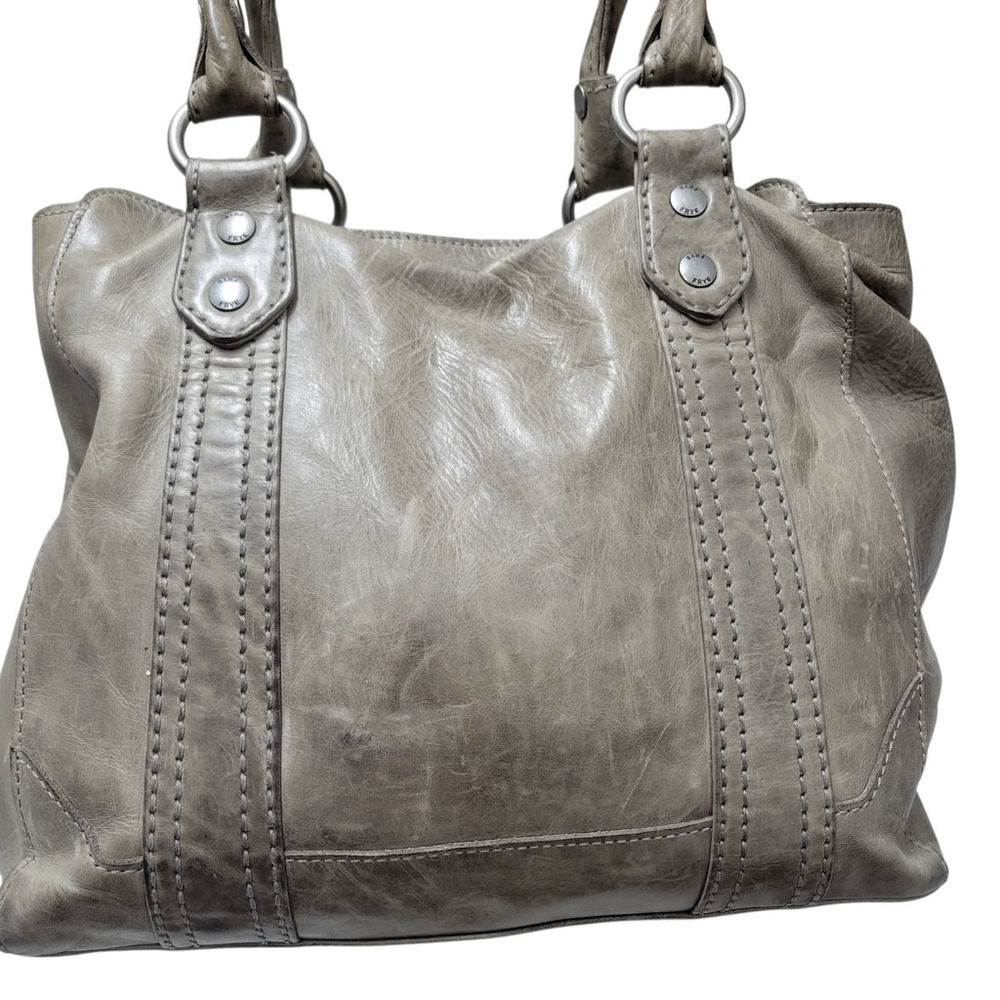 Frye Melissa Tote Women’s Genuine Distressed Leather Gray #34DB138 - Picture 7 of 10